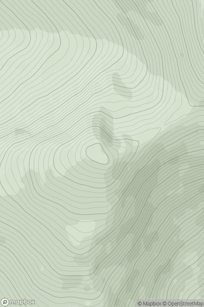 Thumbnail image for Beinn a' Chaorainn [Moidart and Ardnamurchan] showing contour plot for surrounding peak